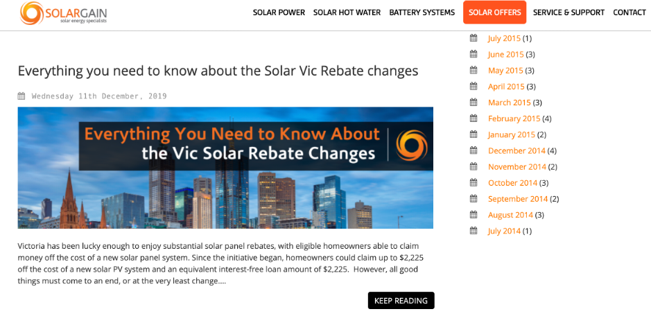 Content Strategies for the Renewable Energy Industry Blog Post Example - SEO Sydney