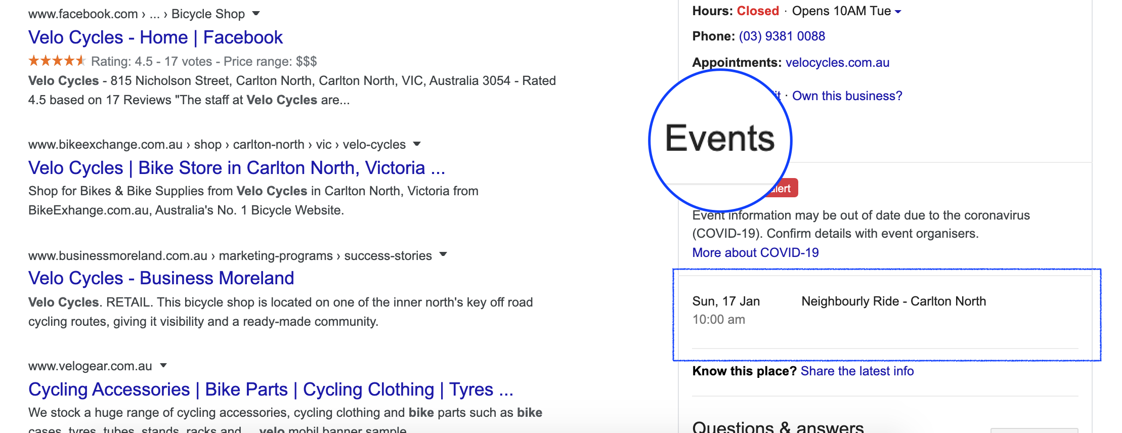 Google Business Profile Posts to communicate during covid | SEO Sydney 