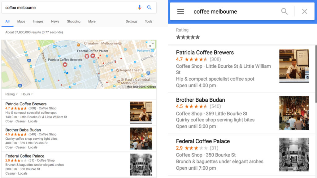 coffee melbourne search Google Algorithm Update SEO Agency Sydney