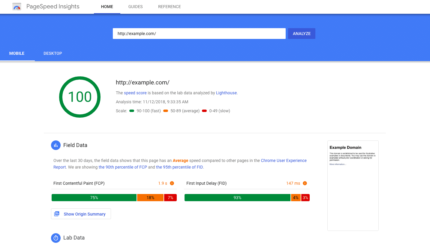 Google's pagespeed insights | SEO Sydney