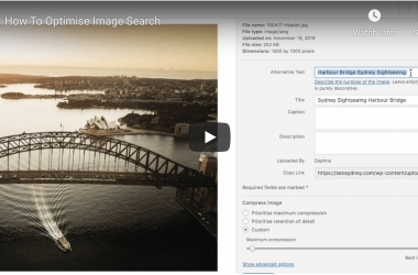 Image optimisation Video - SEO Sydney
